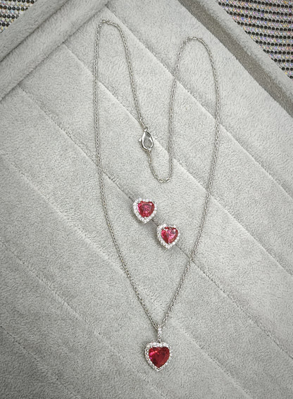 AD Stone Heart Necklace