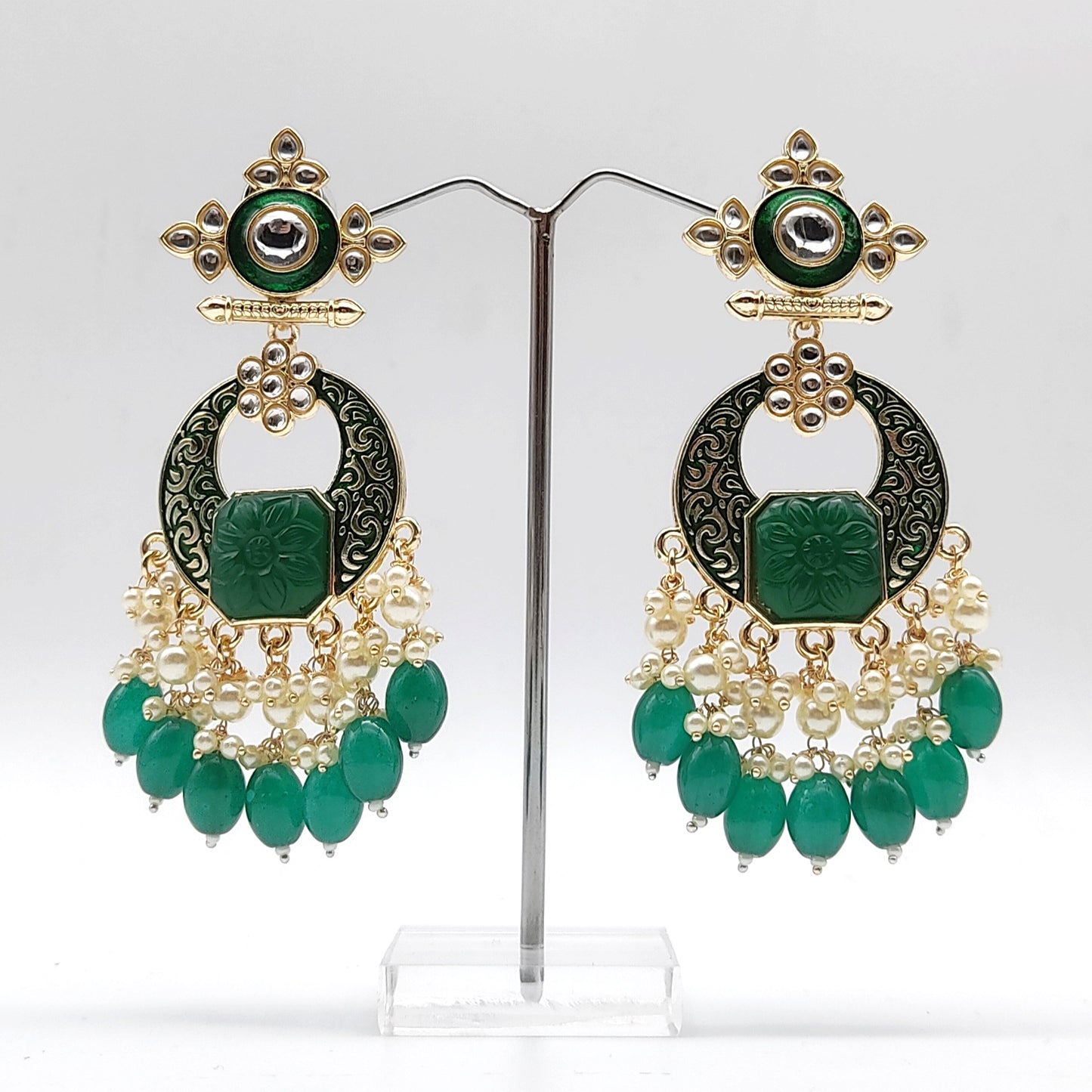 Gemstone Drops Earrings