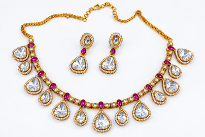 Meher Moissanite kundan set