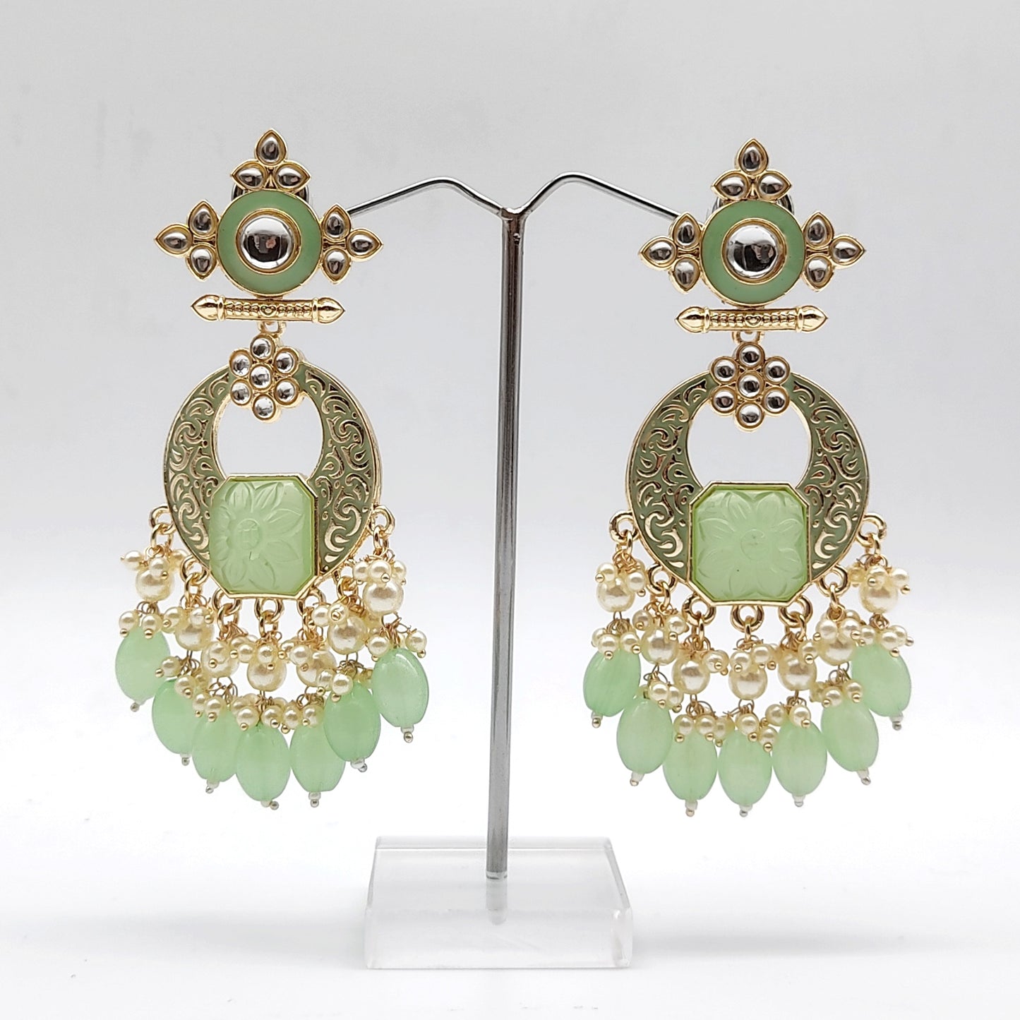 Gemstone Drops Earrings