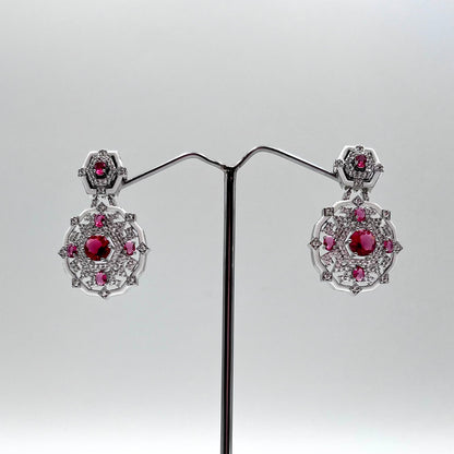 Crimson Crown Earrings