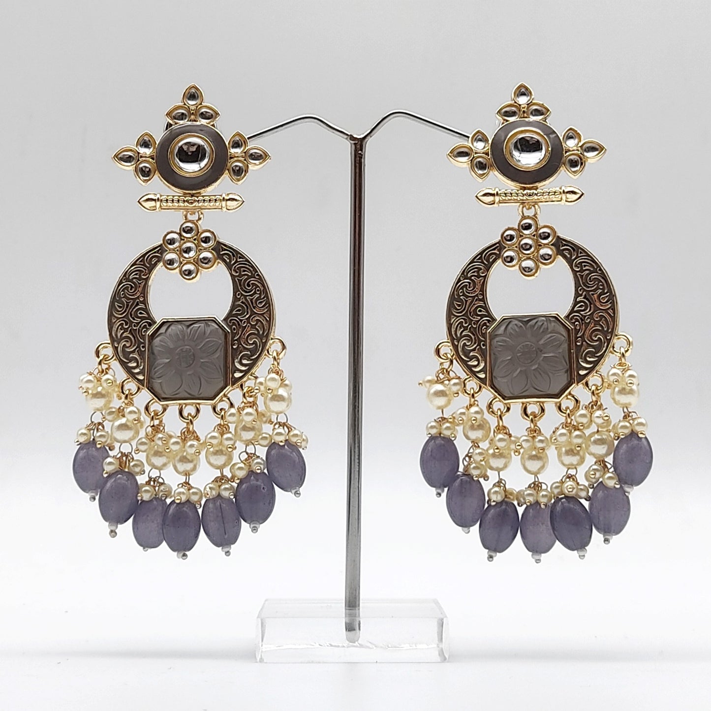 Gemstone Drops Earrings