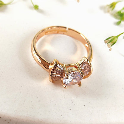 Divine Flight Gold Finish Ring