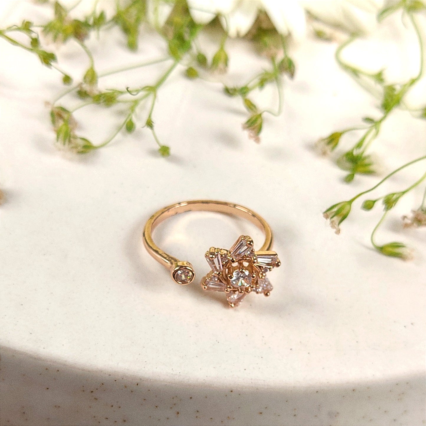 Star Rose Gold Finish Ring