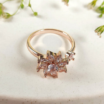 Whimsical Bloom Rotating Ring