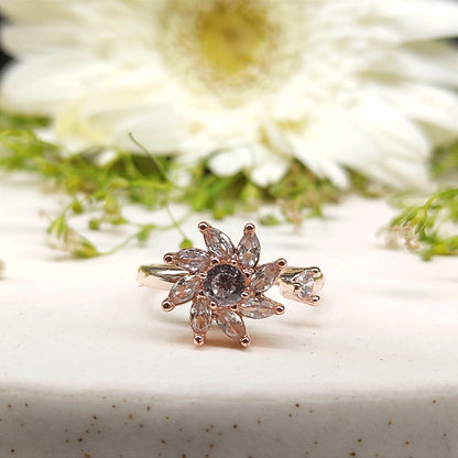 Whimsical Bloom Rotating Ring