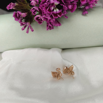 Rose Gold Dove Earring